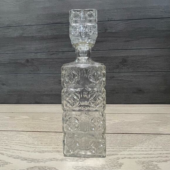 Unbranded Other - Vintage 1961 Seagrams Calvert Whiskey Square Glass Decanter with Stopper D-126